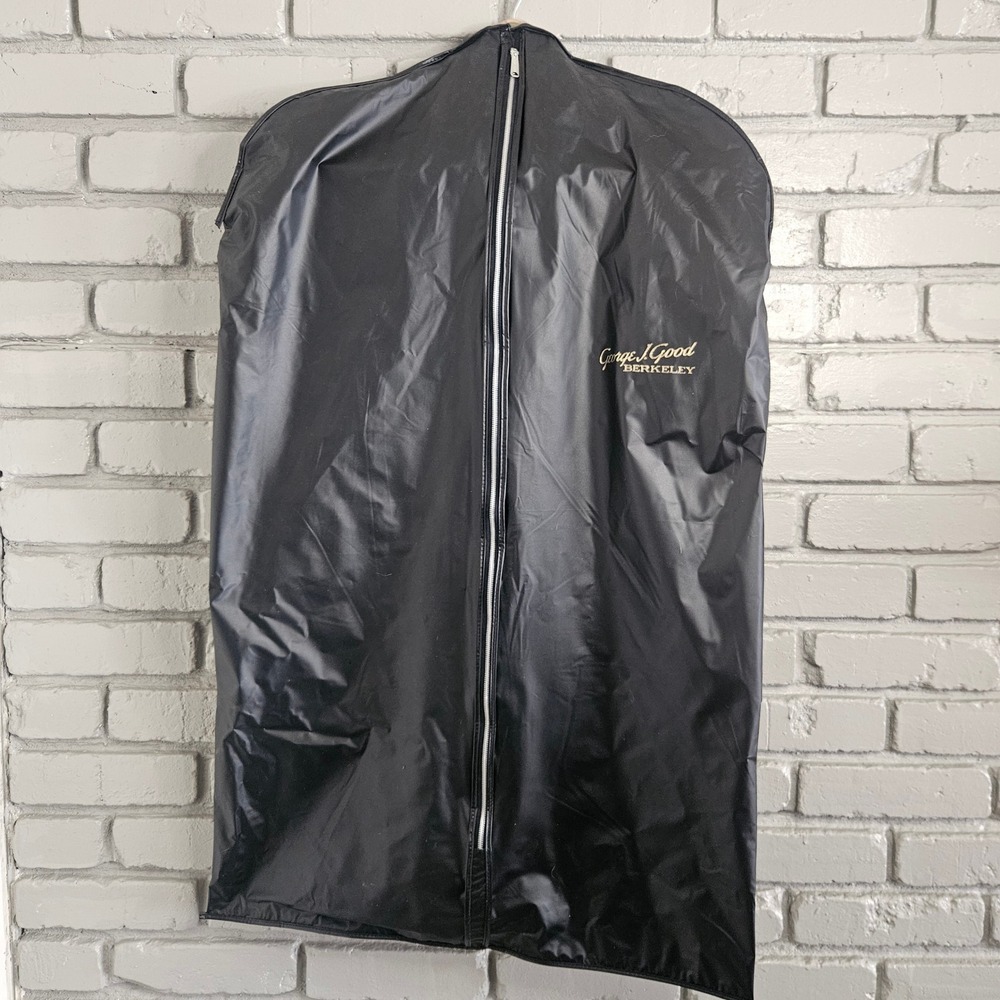 Vintage George‎ J Good Berkeley Garment Bag and Wooden Suit Hanger Yugoslavia
